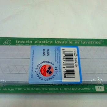 Foto Treccia elastica gazzella art. 14 x 10 mt. bco