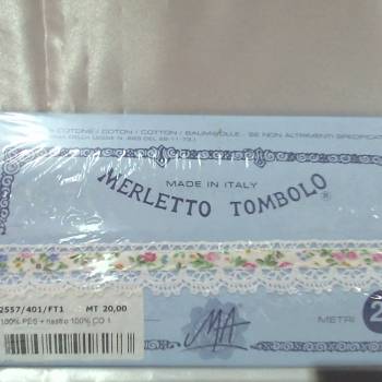 Foto 2 Merletto cotone c/nastro art.2557 mt.20